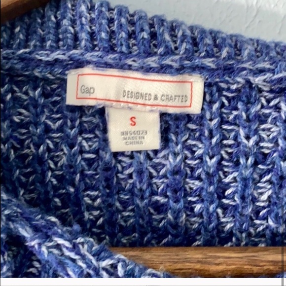 Gap Blue Chunky Turtleneck Knit Sweater - Picture 4 of 5